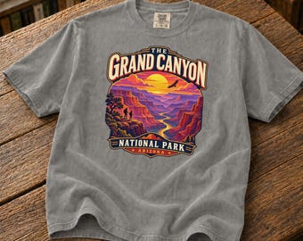 Grand Canyon T-Shirt | Arizona National Park Sunset Tee | Cotton Souvenir Hiking Crewneck