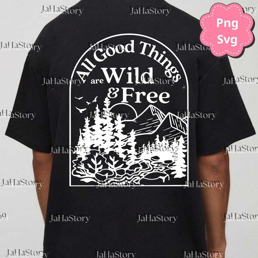All Good Things Wild and Free Digital Download, Vintage Boho