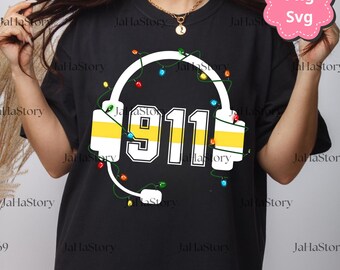 Dispatcher Christmas Lights Png Svg Digital Download, Christmas Dispatcher PNG, 911 Dispatcher SVG, Holiday Graphic, Christmas Gift