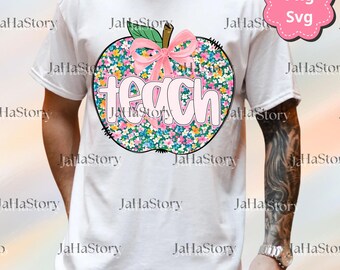 Professeur Svg, Svg floral enseignant, rentrée des classes, Svg cadeau enseignant, Svg chemise enseignant, Svg fleur crayon, livre Svg, Svg fleurs sauvages crayon