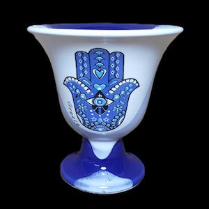 Blue Eye Design Pythagoras  Pythagorean Cup fair cup of justice color dark blue