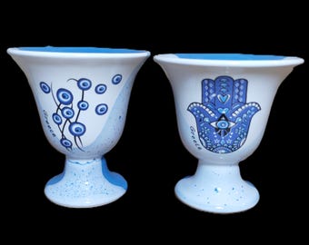 Blue Eye Pythagorean Cup theme fair cup of justice color light blue 2 cups set