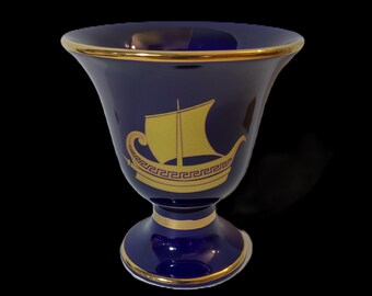 Pythagorean Cup ancient Ship design high quality Greek fair cup of justice color dark blue