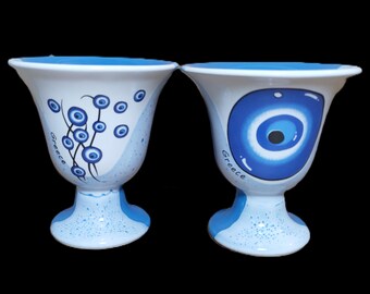 Pythagoras Blue Eye Pythagorean Cup fair cup of justice color light blue 2 cups set