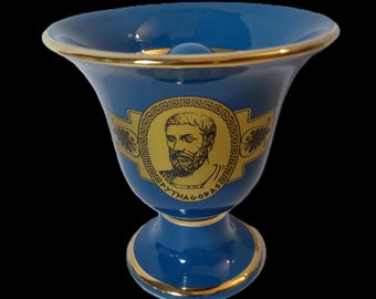 Pythagoras design Pythagorean Cup fair cup of justice color petrol