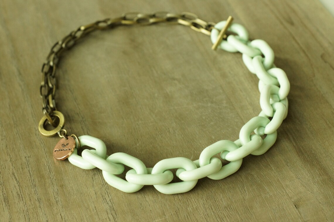 Plastic & Metal Chain Link Multiway Necklace or Bracelet Etsy