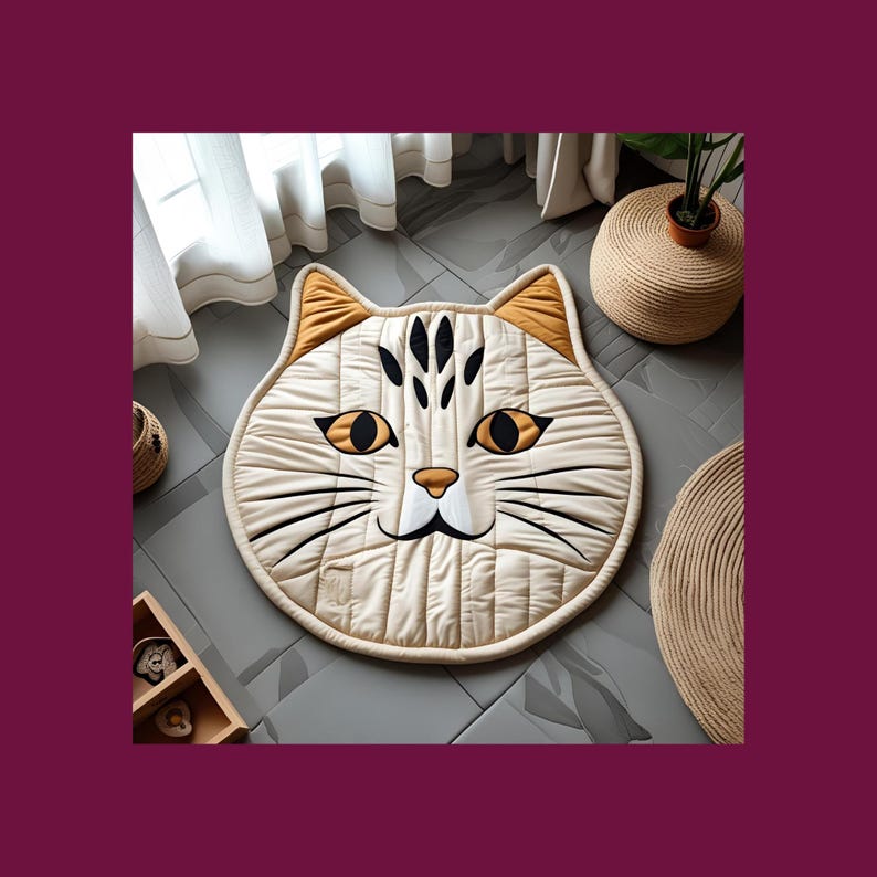 DIY Cat Quilt Pattern | Quilted Cat Mat PDF | Easy Sewing for Beginners ...