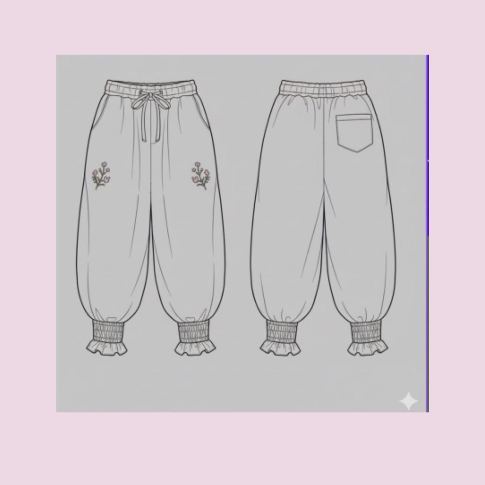 Boho Balloon Pants PDF Pattern • Oversized Harem Trousers • Women’s Tie ...