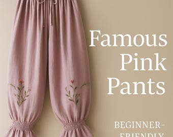 Modello PDF per pantaloni a palloncino Boho • Pantaloni harem oversize • Pantaloni a campana con orlo annodato da donna • Larghi