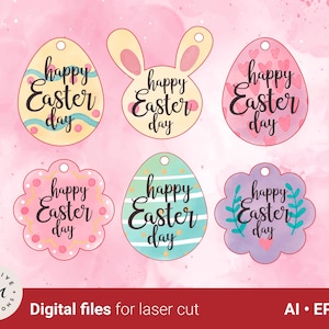 Easter Eggs Laser Cut Svg, Eggs Svg, Easter Laser Cut Svg Files, 2 Layer Easter Ornament, Easter Svg, CNC Laser Cutting