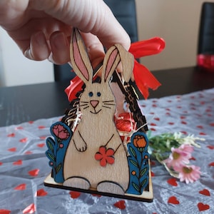 Panier de Pâques flexible SVG Laser - Œuf de Pâques