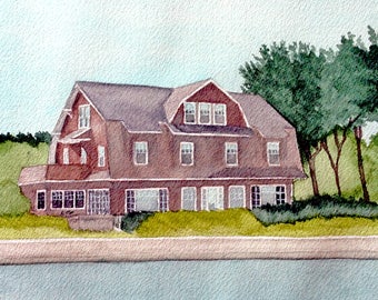 Custom House Portrait, House Portraits, Custom Painting of House, Watercolor House Portrait