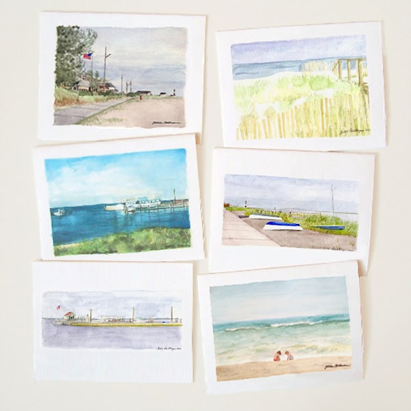 Fire Island Watercolor Cards