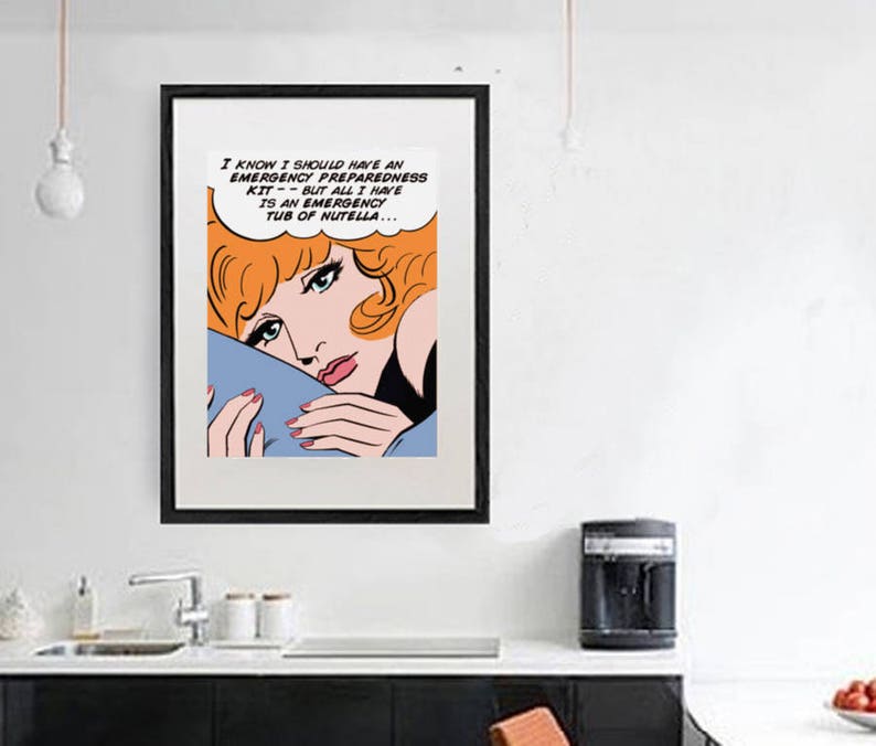 Funny original pop art print kitchen wall decor original pop | Etsy