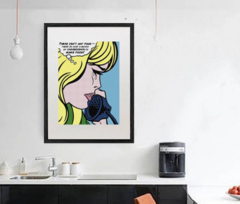 Funny original kitchen pop art print kitchen wall decor Etsy
