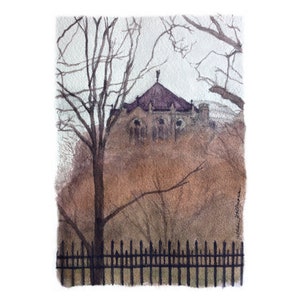 Art Print Cathetral of St. John the Divine Watercolor of Harlem NYC