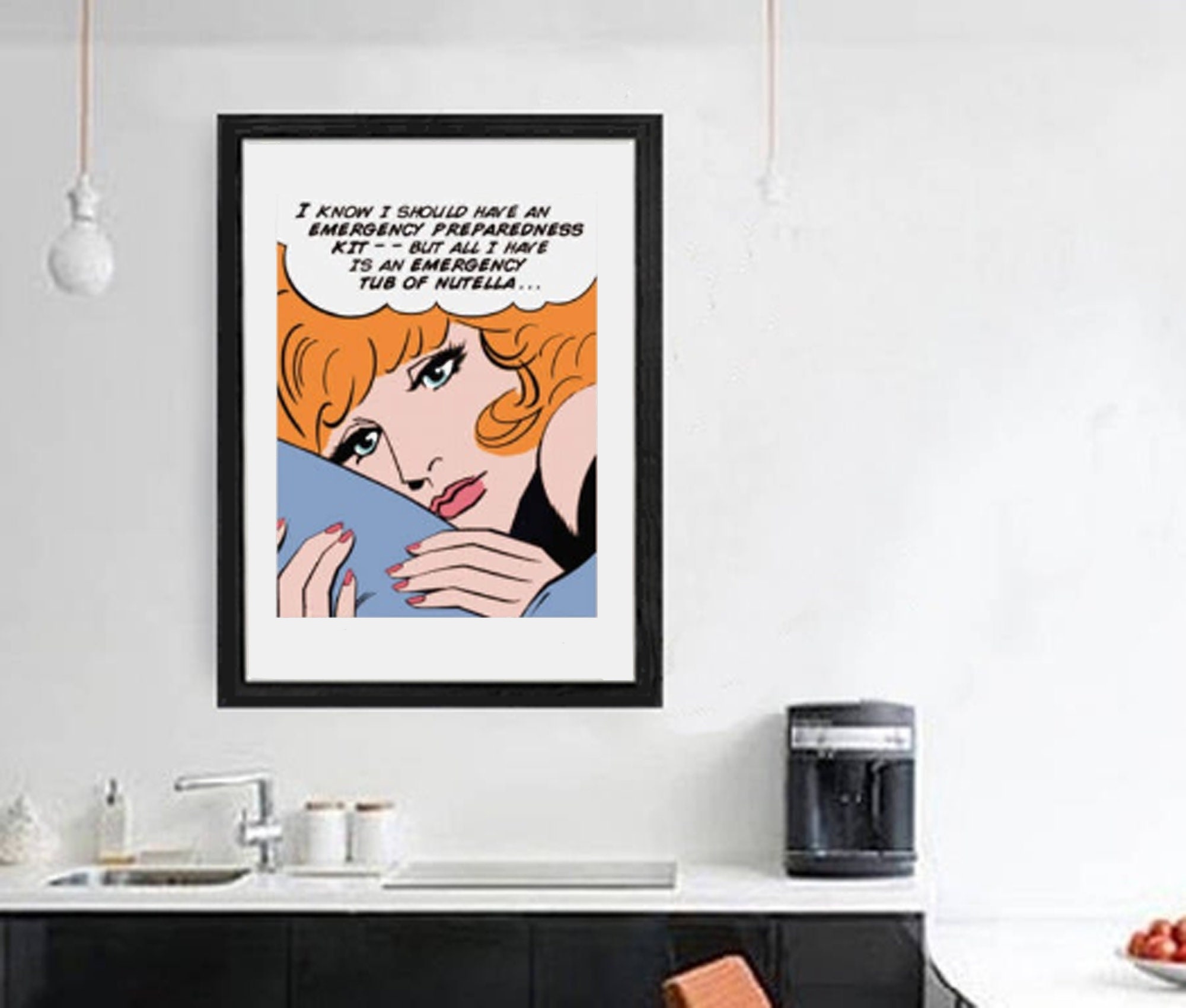 Pop Art Print, Kitchen Wall Decor, Pop Art Poster, Roy