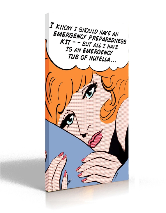 Funny Original Pop Art Print, Kitchen Wall Decor, Original Pop Art