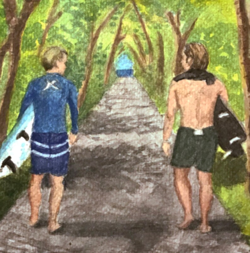 Art Print Paddle Boarders Saltaire Fire Island image 3