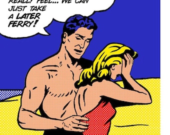 Pop art print, Fire Island, now available on paper OR CANVAS