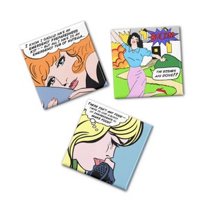 Set of 3 funny refrigerator magnets