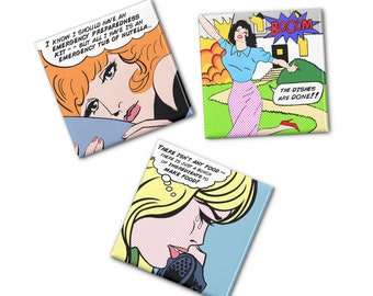 Set of 3 funny refrigerator magnets