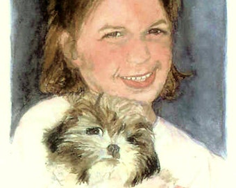 Pet Portraits, Custom Pet Portraits, Portrait of Beloved Pet, Unique Gift for Pet Lover