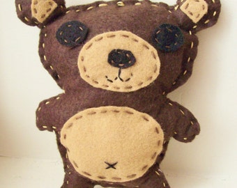 Super-Easy Stuffed Animal Pattern Baby Bear Downloadable PDF Sewing Pattern and Instructions