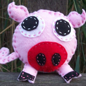Super-Easy Stuffed Animal Pattern Baby Pig Downloadable PDF Sewing Pattern and Instructions