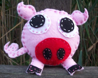 Super-Easy Stuffed Animal Pattern Baby Pig Downloadable PDF Sewing Pattern and Instructions