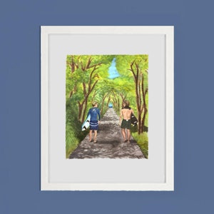 Art Print Paddle Boarders Saltaire Fire Island image 2