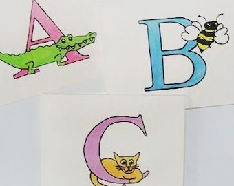 Animal ABC Cards for Kids & Baby