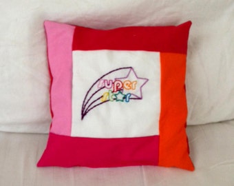 Embroidered "Superstar" Pillow