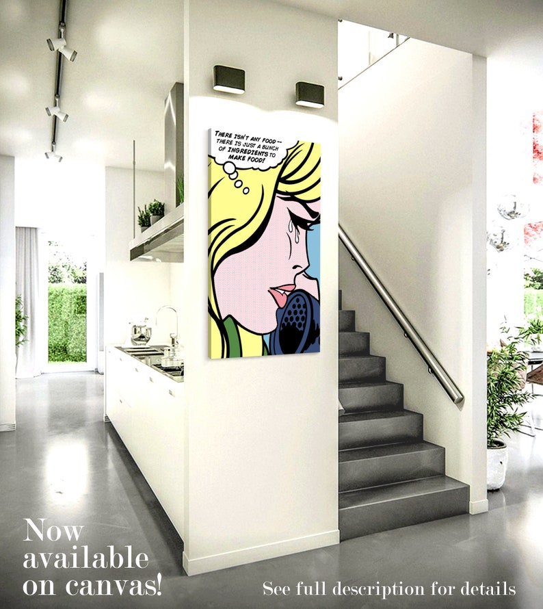 Pop art print, kitchen wall decor, now available on paper OR CANVAS image 5