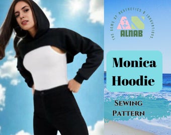 Monica Women Hoodie Pattern PDF | Sizes XS–5XL | Beginner-Friendly DIY Hoodie | Instant Download | Sweatshirt | Plus Size Sewing Patterns |