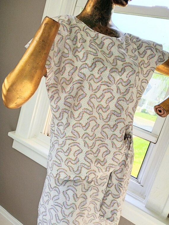 GRANDMA CORE • VTG 80s does 40s handmade shift dress, Bow Core, Coquette Vibes View 4