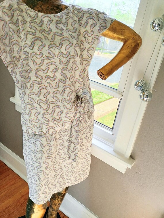 GRANDMA CORE • VTG 80s does 40s handmade shift dress, Bow Core, Coquette Vibes View 2