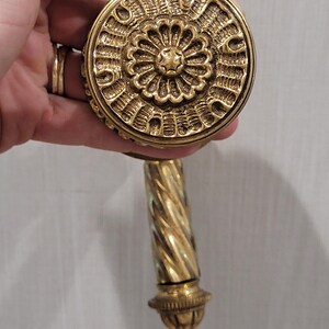 Vintage MCM Hollywood Regency Ornate Brass Sherle Wagner Style Door Knob