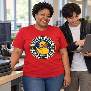 Rubber Duck Debugging Club Shirt, Programmer Duck Graphic T-Shirt