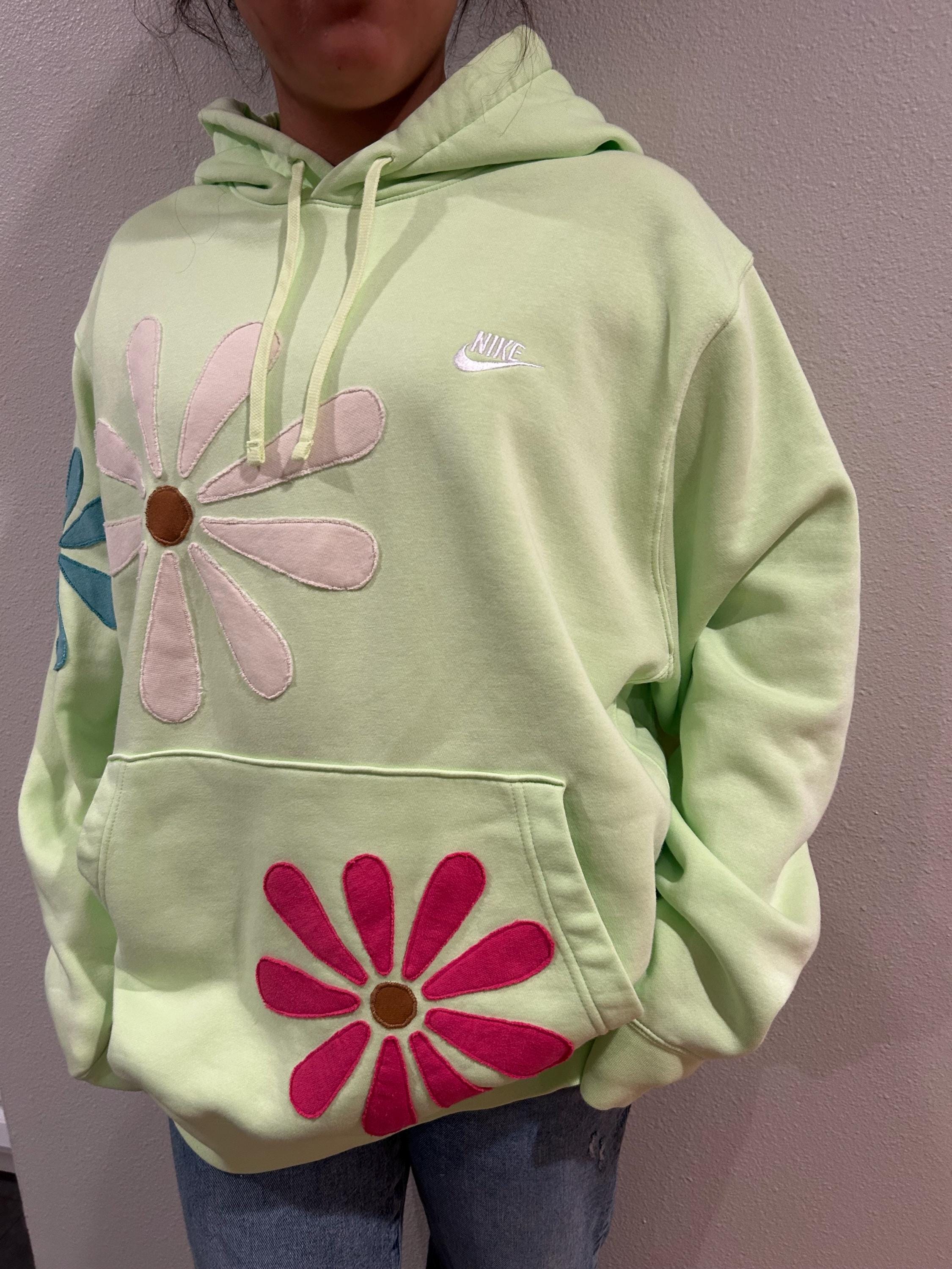 トップス NIKE flower design hoodie Nike Hoodie Full Zip Mens Size Large Floral Sportswear
