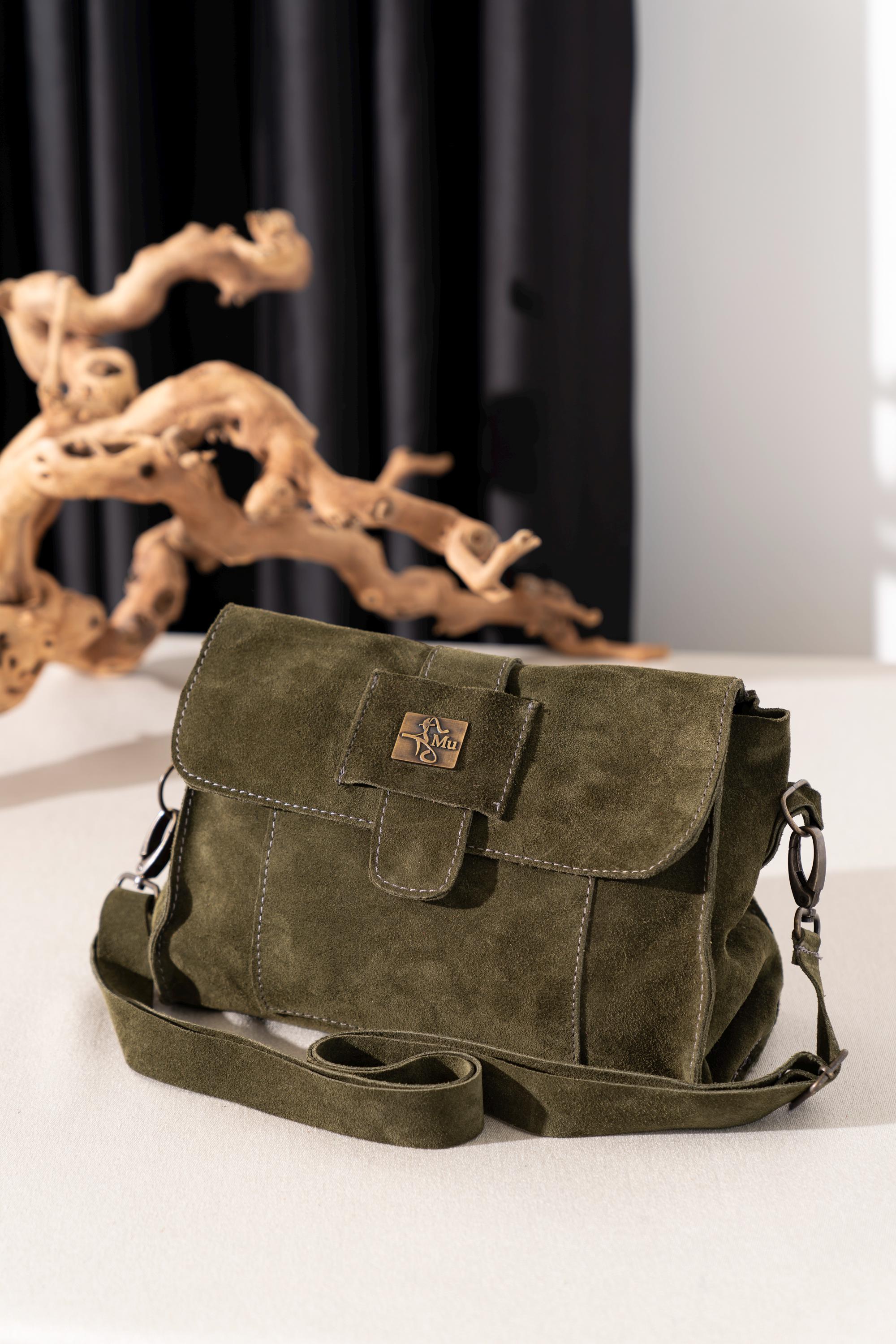 Women's bag 100% genuine leather, long and short strap, pocket model