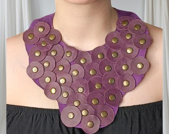 Genuine leather necklace jewelry