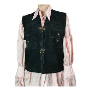 Real suede leather women&#39;s vest