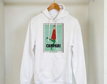 Moletom com capuz unissex clássico com estampa vintage da Campari | Gildan® 18500
