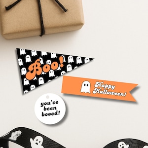 You&#39;ve Been Booed Kit | Halloween Boo Tags | Halloween Pennants