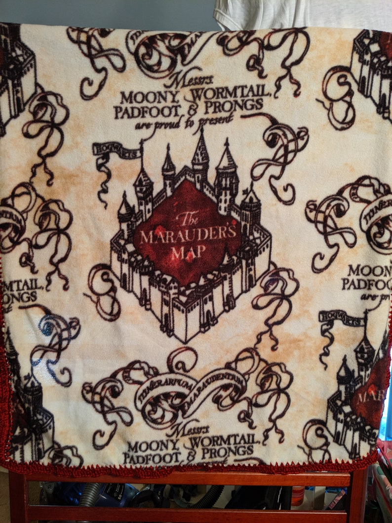 Harry Potter Marauders Map Fleece Baby Blanket with ...