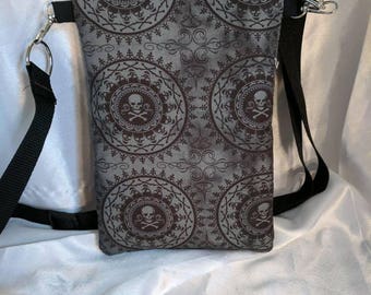 Pirate Skull and crossbones Crossbody Bag, adjustable strap