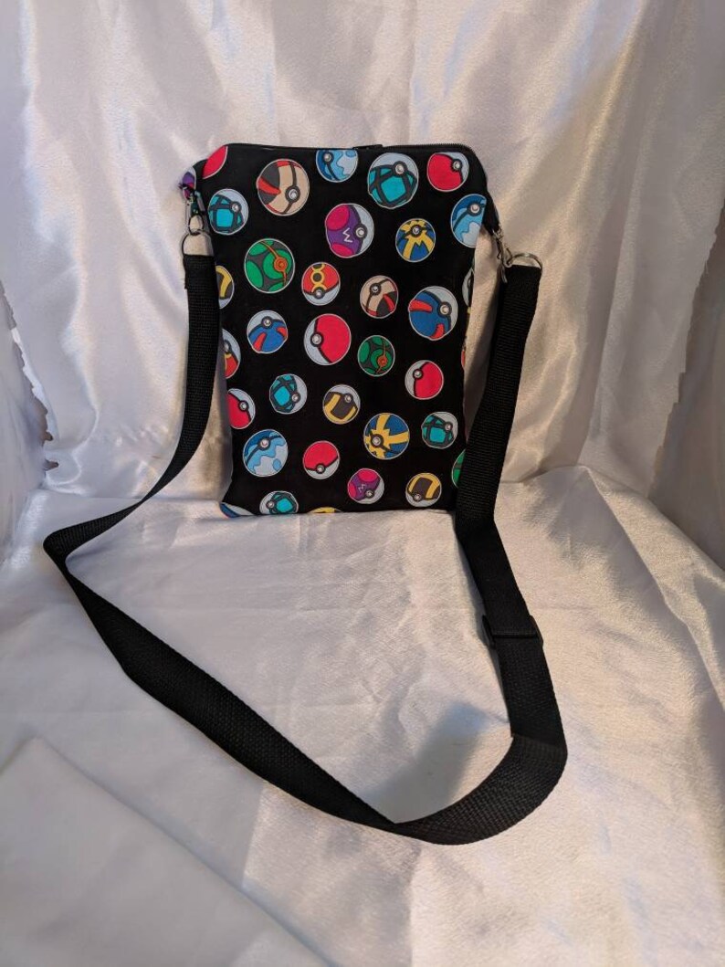 Pokemon Pokeballs Crossbody Bag adjustable strap