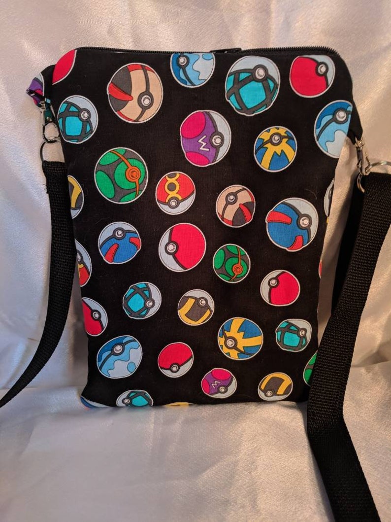 Pokemon Pokeballs Crossbody Bag adjustable strap