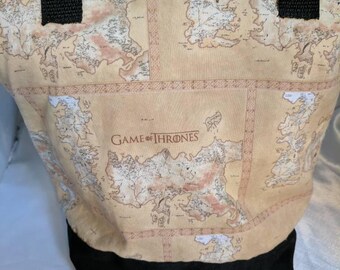 Map of Westeros Game of Thrones Insulated Zip-up Lunch bag